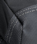 Close-up of durable stitching on ballistic tool belt with suspenders, professional series for heavy duty work, worksite ready