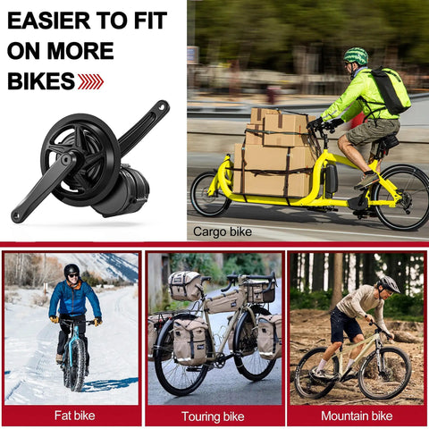 Mid Drive 750W Ebike Conversion Kit Beefed Up With Universal 68mm 73mm BB Fit And B02N Display Upgrade Your Ride For Road Mountain Hybrid Commuter Bikes Black Ready