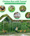 Heavy Duty Outdoor Walk In Chicken Coop Run With Waterproof Cover And Lockable Door Built To Last PVC Coated Wire Mesh