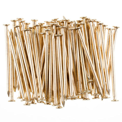 Gold Finish Nail Kit With 600 Nails In Four Sizes For Picture Hanging And Woodworking Includes Finishing Nails For Drywall
