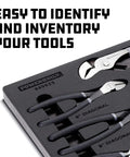 Pro Grade 8 Piece Master Pliers Set With Long Reach Diagonal Slip Joint Adjustable Linesman Groove Joint End Nippers In Tray