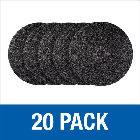 Silicon Carbide Floor Sanding Discs With Cloth Backing 17 Inch Diameter 2 Inch Center Hole Grit 20X 20 Pack For Hardwood Or Concrete Sanding
