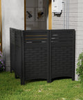 Outdoor Privacy Fence Panels For Yard And Garden Keep Nosy Neighbors Out, Resin HDPE Panels To Hide Pool Equipment A C Units And Trash Cans
