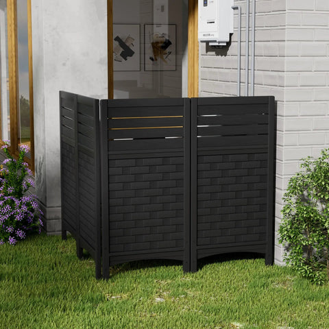 Outdoor Privacy Fence Panels For Yard And Garden Keep Nosy Neighbors Out, Resin HDPE Panels To Hide Pool Equipment A C Units And Trash Cans