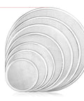 Restaurant-Grade Seamless Aluminum Pizza Baking Screens, 16 Inch, Pack Of 6, Commercial Kitchen Ready, shown stacked