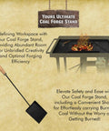 Coal Forge Stand With Fire Pot And Hand Blower Blacksmith Starter Kit For Your Home Forge Kickstart, heavy-duty steel stand.
