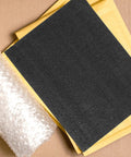 Black Foam Storage Box With Sponge Padding For Electronics And Household Items, with bubble wrap and envelopes