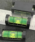 2Pack Magnetic Bubble Levels With Heavy Duty Iron Grip Solid Acrylic Spirit Level Delivers Knockout Precision Layout Readings for swift framing work on a ruler.