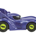 Batwheels Action Packed Slot Car Race Track With Spinners Includes Bam And RedBird Cars Battery Powered Beginner Racing Set For Kids Ages 3 And Up Totally Built For Easy Setup Easy Fun And Fast Family Play purple Bam car side view
