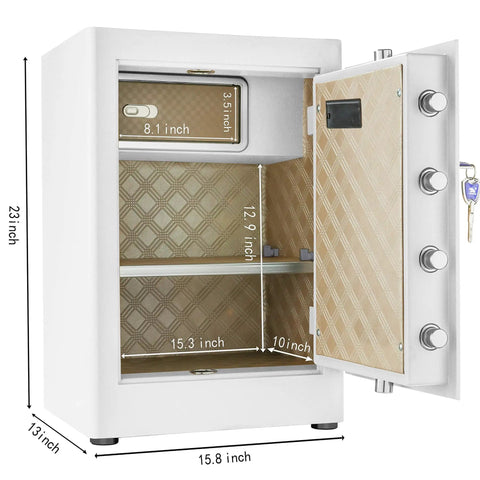 Built Like A Tank Heavy Duty Home Safe With Digital Touchscreen Lock, Anti Theft Security Safe With Six Locking Bolts, Adjustable Shelves