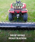 60 Inch Drum Spike Aerator Tow Behind Lawn Roller Attachment For ATV UTV And Riding Tractors With 126 Heavy Duty Spikes