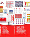 Amazon Class B OSHA ANSI Compliant First Aid Kit in wall-mountable plastic case, 190-piece medical supplies.