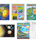 Earth Science Learning Charts Combo Pack Set for Grades 2 to 9 Multicolor Includes Solar System, Weather Factors, Layers of the Earth, and Water Cycle