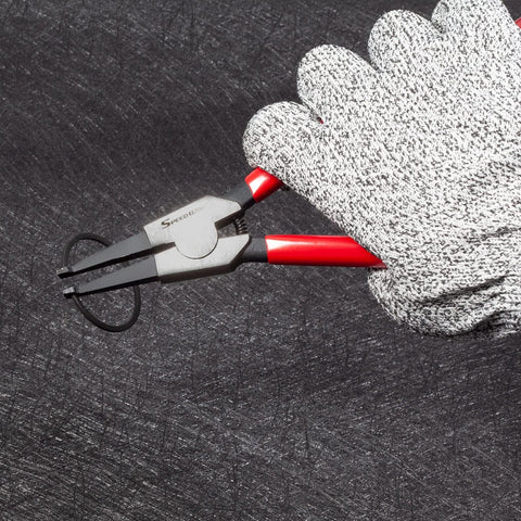 8 Inch Lock Ring Pliers with Special Angle Tips for Removing and Installing Circlips Gearshift Locking Rings and Retaining Rings