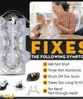Dryer Heating Element Assembly Replacement For Multiple Models Easy Install Fits A Wide Range Of Dryers layout with fixes list