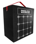24 Inch Pro Series Big Block Foam Archery Target For Broadheads And Field Tips with grid pattern and red handle