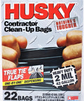 Heavy Duty Contractor Trash Bag 42 Gallon Poly Black For Home And Job Site Cleanup packaging with true tie flaps