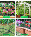 230 Foot Quick Connect Drip Irrigation Kit with Fast Lock Tubing and Nozzles for Flower Beds, Greenhouse, Grasslands, Plant Pots