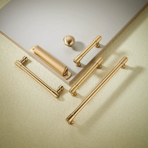 10 Pack Champagne Bronze Cabinet Knobs One And A Quarter Inch Solid Round Drawer Pulls With Screws Included For Cupboard