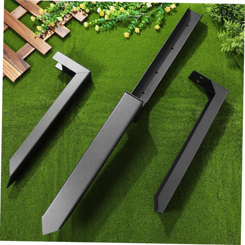 Heavy Duty Fence Post Repair Kit 2 Pack Thickened Metal Fence Anchors for Metal and Wood Posts Weather Resistant Ground Spike