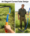 20 Inch Sickle Tool With Curved Stainless Steel Pole, Adjustable Dual Hand Grip, and Pro Grade Blade for landscaping gear