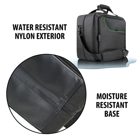 Grab And Go Console Carrying Case For Xbox Series S, Xbox One, And Xbox 360, Water Resistant Travel Case with ripstop nylon exterior