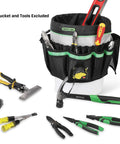 5 Gallon Bucket Tool Bag Organizer With 52 Pockets Waterproof Garden Caddy Fits Most Buckets Heavy Duty 1680D Polyester