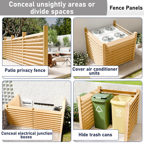 Deck Sunblind System Brackets And Louver Hardware Kit For Wood Blinds And Shutters, Fits Up To 11 Boards 48 Inch, Complete Louver Pergola Kit For Privacy Fence, Deck, Interior And Exterior Use