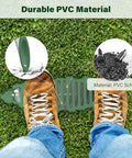 Green 4 Inch Angled Yard Drain Grate For Sump Pump Discharge And Downspout Extensions Yard Drain Emitter shown on grass