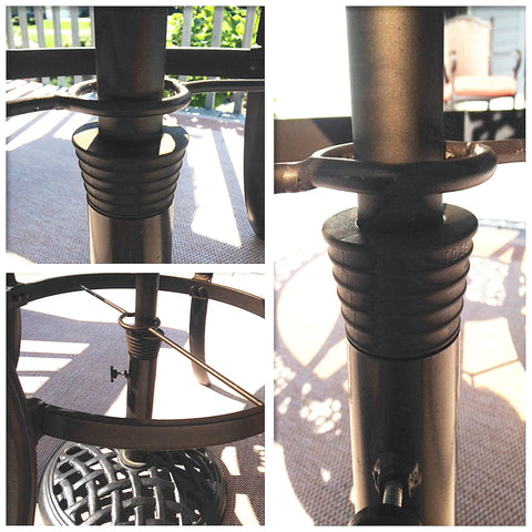 Wind Resistant Patio Umbrella Cone Wedge Shim Twists To Fit For Patio Table Hole Or Umbrella Base This Essential Accessory Fits One Point Eight To Two Point Four Inch Openings And One And A Half Inch Poles Black For A Tight Secure Hold In Windy Outdoor.