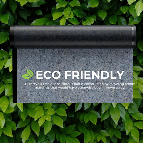 Heavy Density Sound Dampening Underlayment Roll For Luxury Vinyl Plank Flooring, eco-friendly, fibrous pad made from recycled materials.