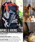 Throwing Axe For Camping And Bushcraft, Ultra Sharp Survival Hatchet With Sheath, Tactical Outdoor Axe For Chopping Wood