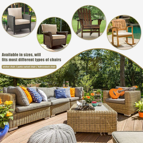 Outdoor Patio Chair Covers Waterproof 2 Pack Deep Seat Lounge Covers For Lawn Furniture Keeps Your Chairs Looking Sharp In All Weather