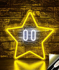 Star Neon Sign Led Light For Gaming Setup And Kids Bedroom Wall Decor Game Room Vibe Man Cave Glow Dimmable Star Sign For Boys And Teens Cool Gift For Gaming Lovers And Kids.