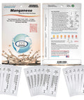 Fast Manganese Water Test Strips Kit 12 Tests For Groundwater Analysis with color chart and individual pouches.