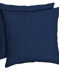 Outdoor Toss Pillows Set Of 2 16 By 16 Inches All Weather Rain Proof Fade Resistant Sapphire Blue Cushions With UV Protected Polyester Fabric And PFAS Free C0 Treated Polyfill From Recycled Bottles Easy Clean
