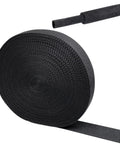 2 In 1 Heat Shrink Braided Sleeving Fabric Tubing Kit Half Inch Inner Diameter, 22 Feet Long, black braided cable sleeve roll