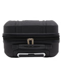 20 Inch Astral Hardside Carry On Luggage With Built In 3 In 1 Cup Holder, Phone Holder And USB Port, Black, side view