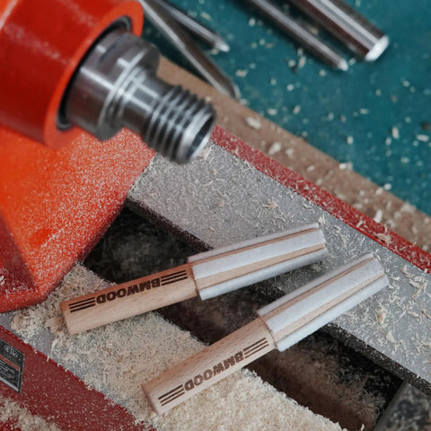 MT2 Cleaner For Wood Lathe Spindles on lathe, wooden tool for inside MT2 tapers in headstock and tailstock, quick maintenance