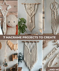Dope Macrame Starter Kit For Adults Beginners With 112 Piece Supply Pack And 7 Projects, wall decor and dream catchers