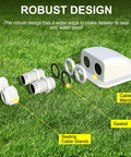 Weatherproof Double Cable Entry Gland For RV Roof Solar Junction Box components on grass, showing UV resistant ABS housing.