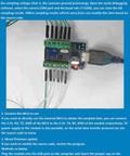 USB 10 Channel 12 Bit Data Acquisition Module With Onboard STM32 MCU and CH340 USB to Serial Interface connected to PC