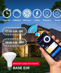 Smartphone controlling Dimmable WiFi Smart LED BR30 Flood Bulbs 24 Pack 9W 60W Equivalent 2700K Soft White 720 Lumens E26 Base