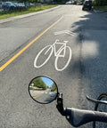 E-bike handlebar with Big Bar End Mirror For E Bikes With Automotive Grade Glass Delivers Crystal Clear View On Left Or Right