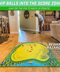 Chip N Stick Golf Game Kit with 1 Chip N Stick Mat, 16 Balls, and Chipping Mat for 1 to 4 Players, indoor practice