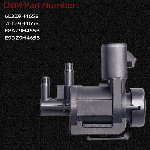 Hub lock actuator solenoid for 4x4 AWD, vacuum-operated, gray plastic housing, 13mm connector; Ford F-150 compatible.
