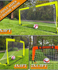 Portable 4x3 Soccer Goal For Backyard With Pop Up Net Ground Stakes And Carry Bag Easy Setup For Backyard Court Or Field
