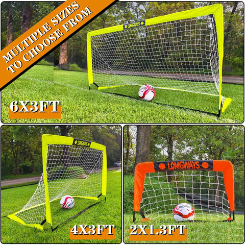 Portable 4x3 Soccer Goal For Backyard With Pop Up Net Ground Stakes And Carry Bag Easy Setup For Backyard Court Or Field