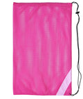Pink Huge Mesh Gear Bag For Swim Gear Drawstring Quick Dry Ventilated 19 By 25 Inches Fits Fins Kickboard Snorkel Paddles Water Bottle
