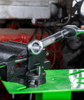Using Heavy Duty Nut Splitter Tool For Removing Rusty, Broken Or Damaged Nuts Without Damaging Bolt Threads on workbench